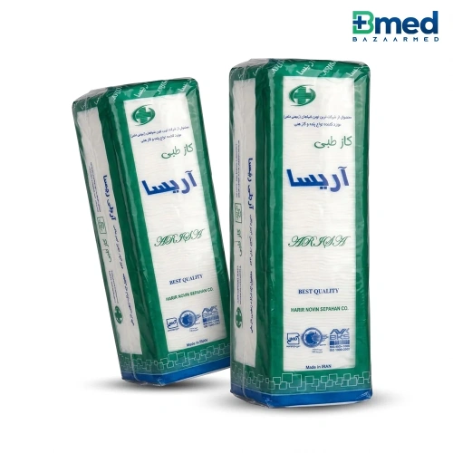 گاز ساده غیر استریل 8 لا نخ 30 وزن 500 گرم آریسا